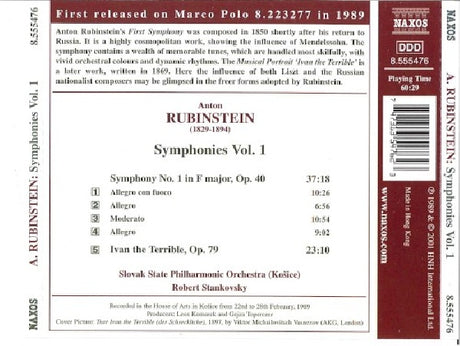 A. Rubinstein - Symphonies vol.1 (CD) - Velvet Music