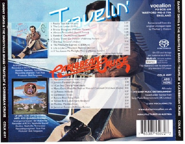 Davis Davis & The Nashville Brass - Travelin' & caribbean cruise (CD) - Velvet Music