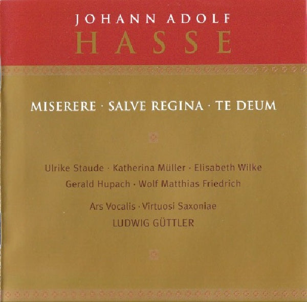 Claudio Osele - Hasse: miserere, salve regina, te deum (CD)