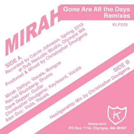 Mirah - Gone all the days (12-inch maxi-single) - Velvet Music