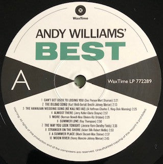 Andy Williams - Andy's Best (LP) - Velvet Music