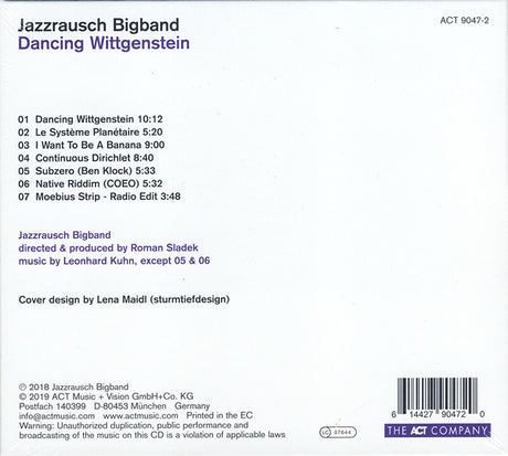 Jazzrausch Bigband - Dancing Wittgenstein (second hand CD)