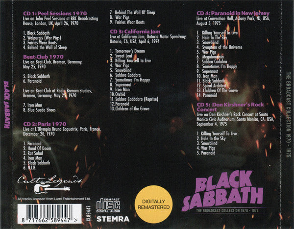 Black Sabbath - The Broadcast Collection 1970 - 1975 (CD)