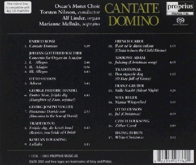 Oscar's Motet Choir - Cantate domino (CD) - Velvet Music