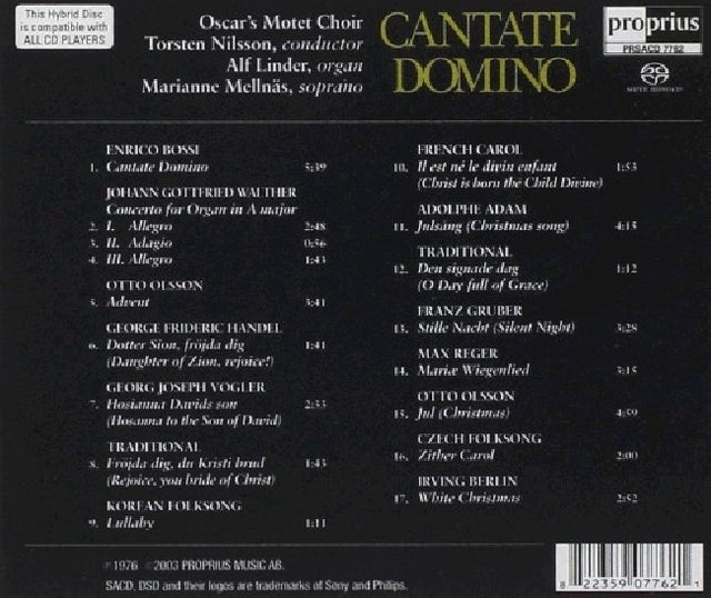 Oscar's Motet Choir - Cantate domino (CD) - Velvet Music