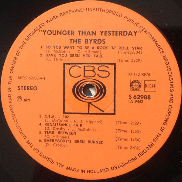 Byrds, The - Younger Than Yesterday (LP d'occasion)