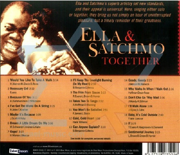 Ella Fitzgerald & Louis - Together (CD) - Velvet Music