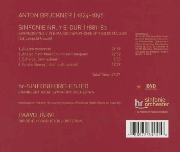 Paavo Järvi - Bruckner: symphony no. 7 (CD)