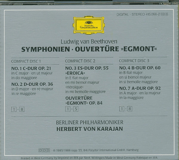 Ludwig van Beethoven, Herbert Von Karajan, Berliner Philharmoniker - 9 Symphonien, Ouvertüren (tweedehands CD) - Velvet Music