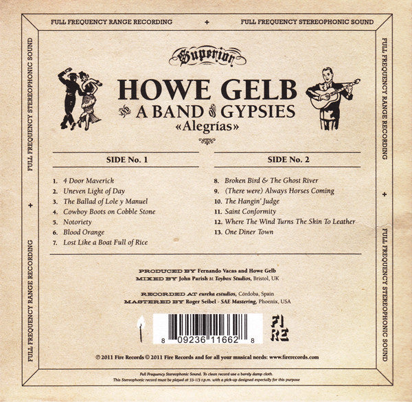 Howe Gelb & A Band Of Gypsies - Alegrías (tweedehands CD) - Velvet Music