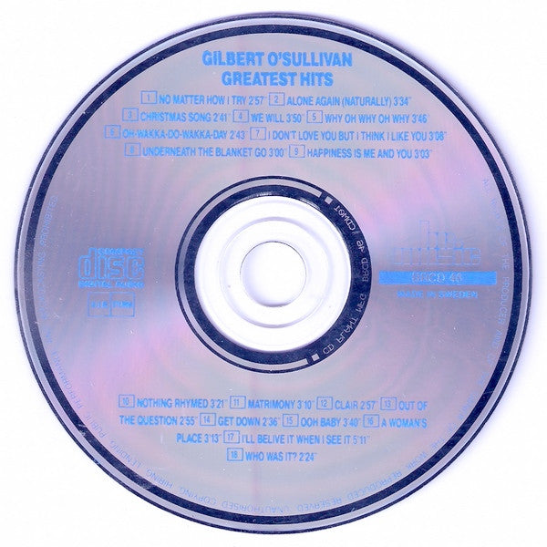 Gilbert O'Sullivan - Greatest Hits (tweedehands CD) - Velvet Music