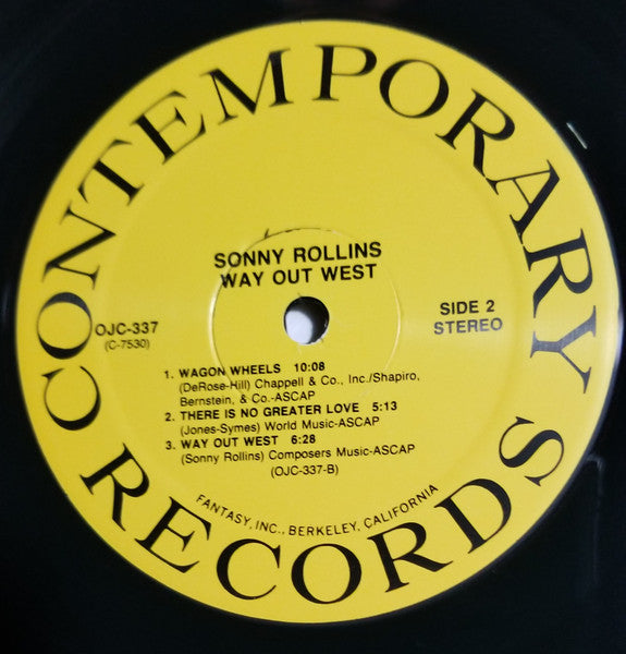Sonny Rollins - Way Out West (LP) - Velvet Music
