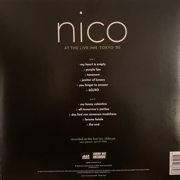 Nico- At the Live Inn, Tokyo '86 (LP)