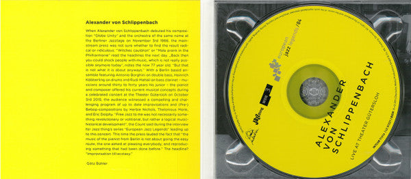 Alexander von Schlippenbach - Jazz Now! (Live At Theater Gütersloh) (tweedehands CD) - Velvet Music