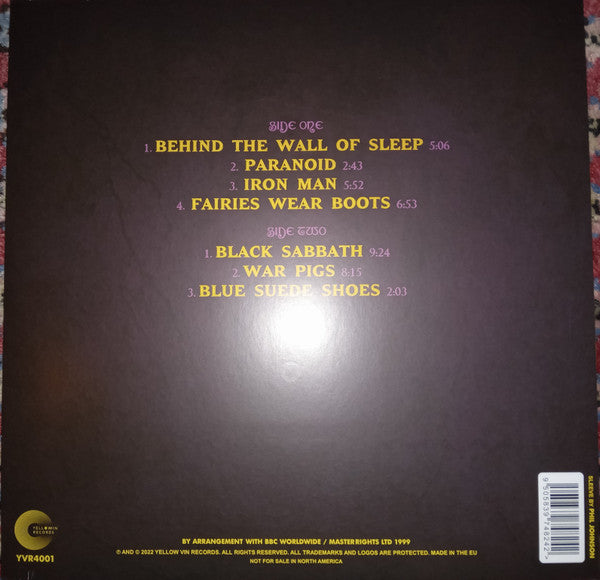 Black Sabbath - The Sunday Show (LP) - Velvet Music