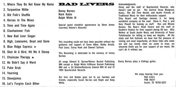 Bad Livers - Horses In The Mines (CD) - Velvet Music