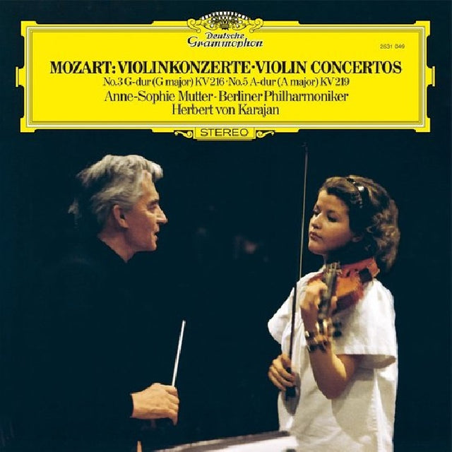 Anne -sophie Mutter, Berliner Philharmoniker, Herbe - Mozart: violin concertos nos. 3 & 5 (LP) - Velvet Music