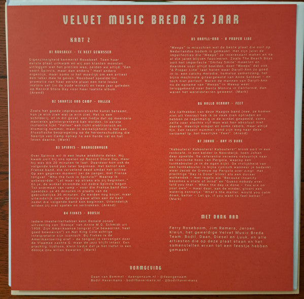 Various - Velvet Music Breda 25 Jaar (LP) - Velvet Music