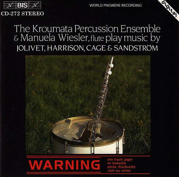 Kroumata Percussion Ensemble & Manuela Wiesler Play Music By André Jolivet, Lou Harrison, John Cage & Sven-David Sandström - The Kroumata Percussion Ensemble 2 / Manuela Wiesler, Flute (CD) - Velvet Music