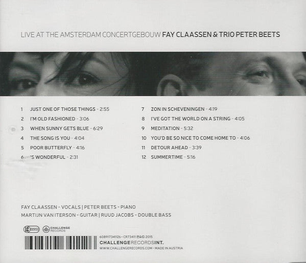Fay Claassen, Peter Beets - Live at the Amsterdam Concertgebouw (tweedehands CD) - Velvet Music