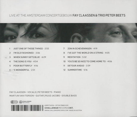 Fay Claassen, Peter Beets - Live at the Amsterdam Concertgebouw (tweedehands CD) - Velvet Music