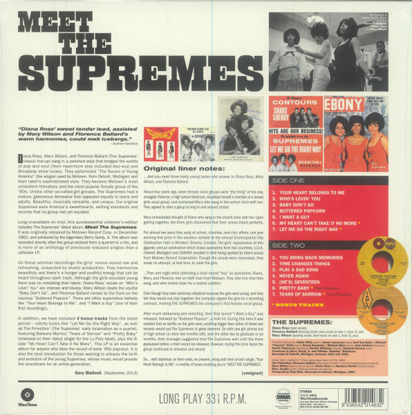 Supremes, The - Meet The Supremes (LP) - Velvet Music