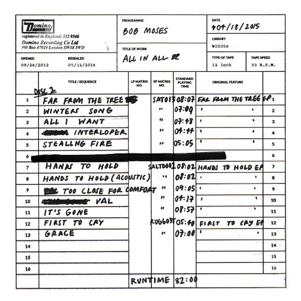 Bob Moses - All in all (CD) - Velvet Music