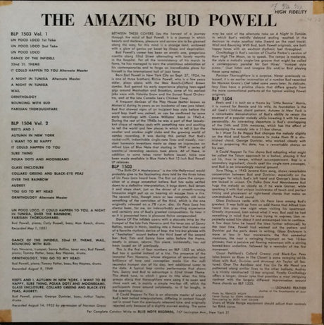 Bud Powell - The Amazing Bud Powell (Volume 1) (secondhand LP)