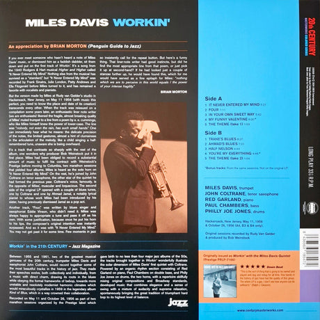 Miles Davis - Workin' (LP) - Velvet Music