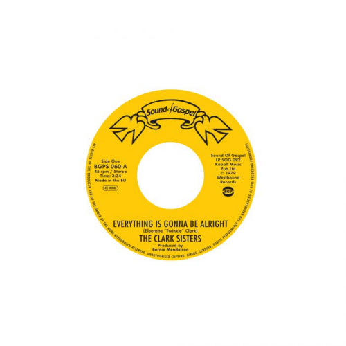 The Clark Sisters - Everything is gonna be alright (12-inch maxi-single) - Velvet Music
