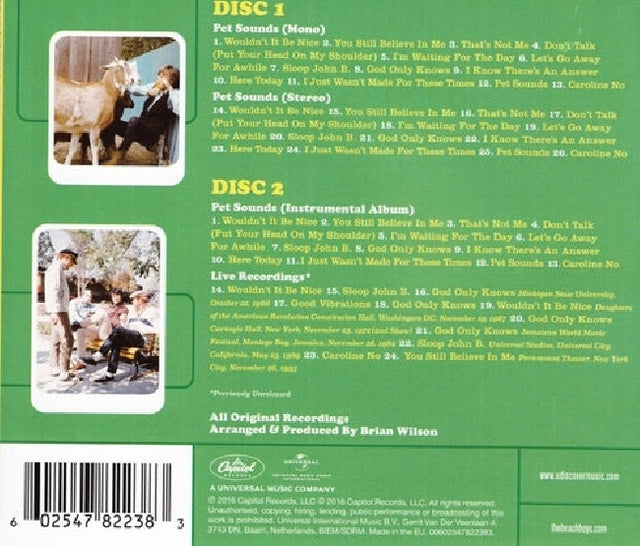 Beach Boys - Pet sounds (CD) - Velvet Music