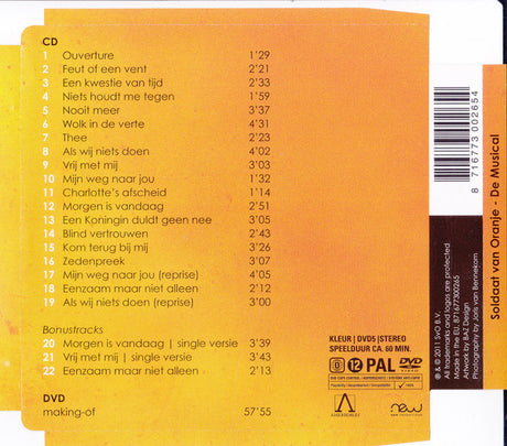 Various - Soldaat Van Oranje - De Musical (tweedehands CD) - Velvet Music