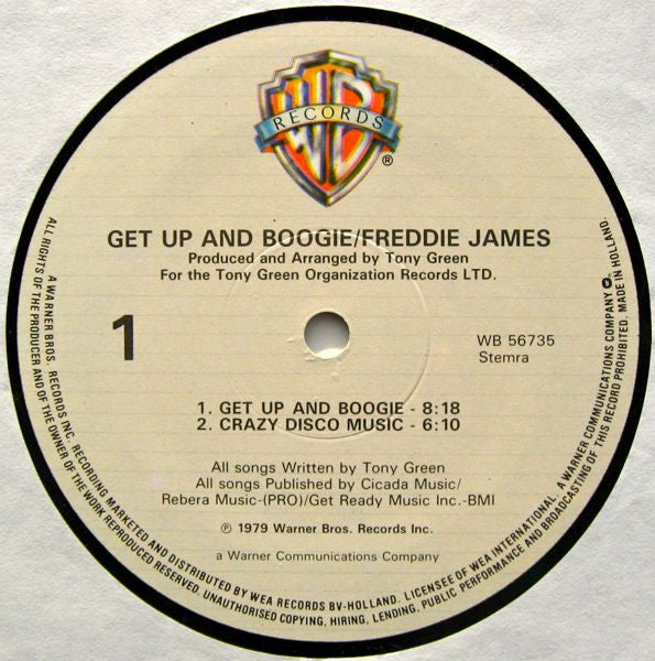 Freddie James - Get Up And Boogie (second hand LP)