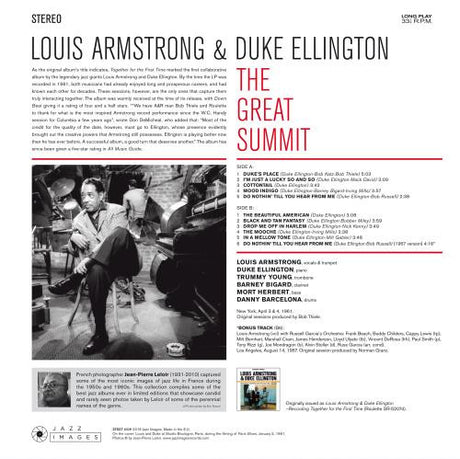 D L. Armstrong & Ellington - Great summit (LP) - Velvet Music