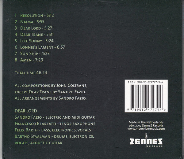Francesco Bearzatti, Sandro Fazio, Felix Barth, Bartho Staalman - Dear Trane (tweedehands CD)