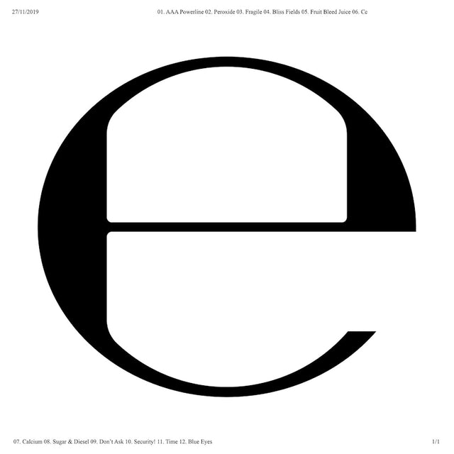 Ecco2k - E (LP) - Velvet Music