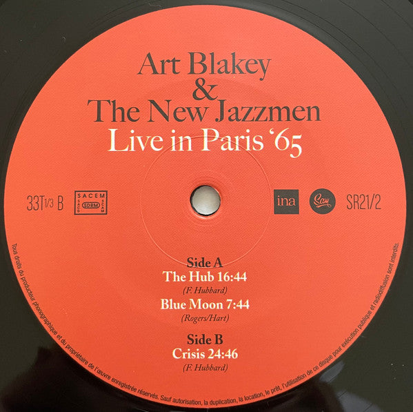 Art Blakey & The New Jazzmen - Live In Paris '65 (LP) - Velvet Music