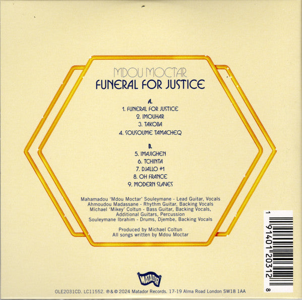 Mdou Moctar - Funeral For Justice (CD) - Velvet Music