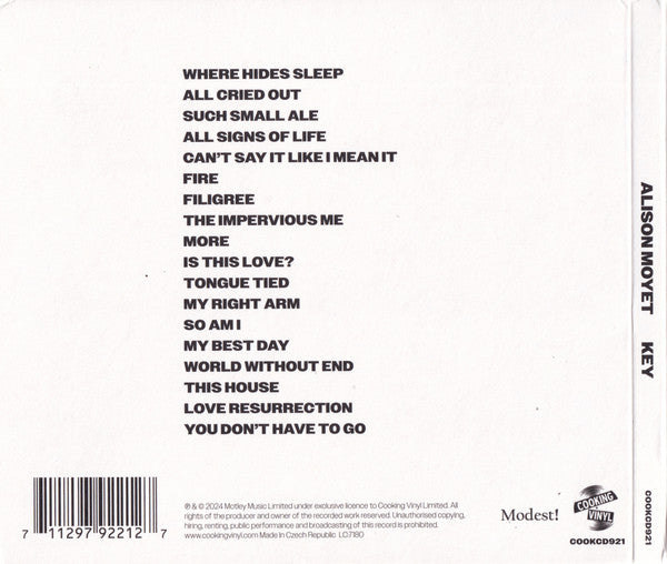 Alison Moyet - Key (CD) - Velvet Music