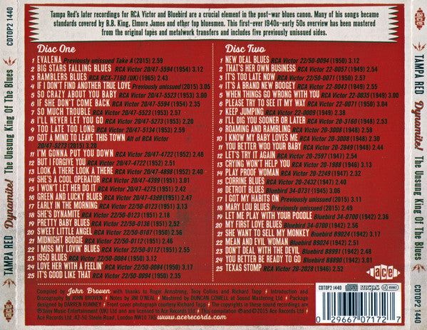 Tampa Red - Dynamite! The Unsung King Of The Blues  (CD) - Velvet Music