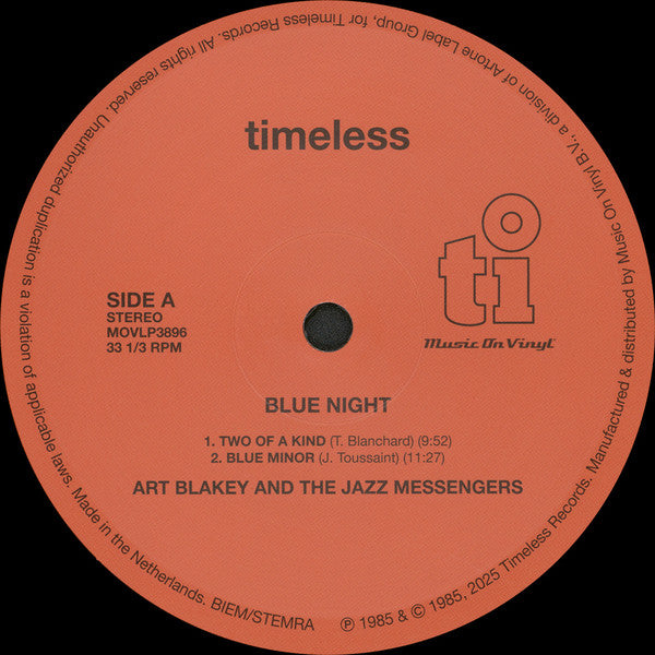 Art Blakey & The Jazz Messengers - Blue Night (LP) - Velvet Music