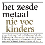 Het Zesde Metaal - Nie voe kinders (LP) - Velvet Music