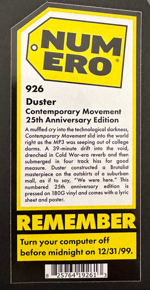 Duster (2) - Contemporary Movement (LP) - Velvet Music