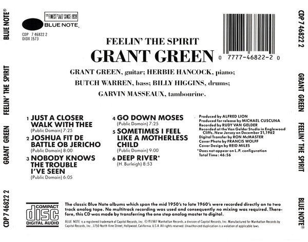 Grant Green - Feelin' The Spirit (tweedehands CD) - Velvet Music