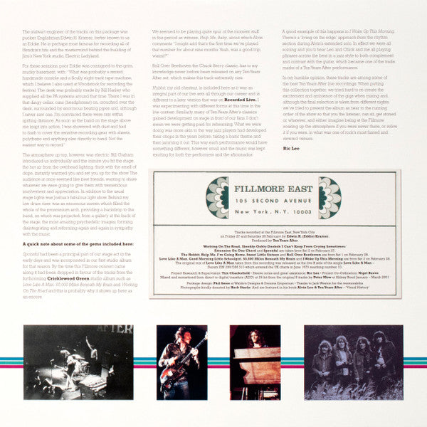 Ten Years After - Live At The Fillmore East 1970 (LP) - Velvet Music