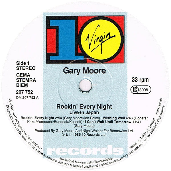 Gary Moore - Rockin' Every Night - Live In Japan (tweedehands LP)