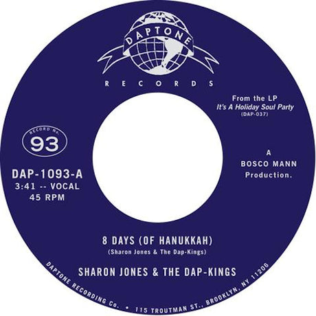 Sharon &amp; The Dap Jones -kings - 8 days (of hanukkah) (7-inch single)