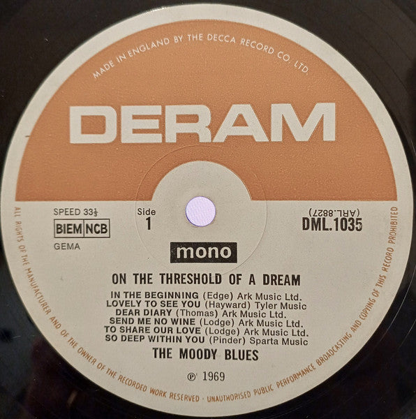 Moody Blues, The - On The Threshold Of A Dream (tweedehands LP)