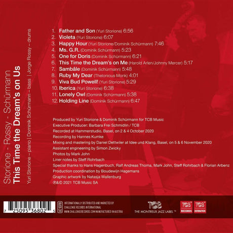 Yuri Storione, Jorge Rossy, Dominik Schürmann - This Time The Dream's On Us (CD d'occasion)