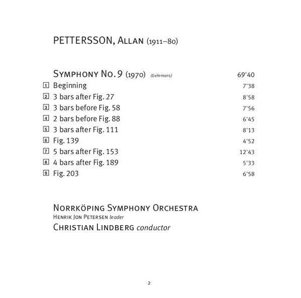A. Petterson - Symphony no.9 (CD)